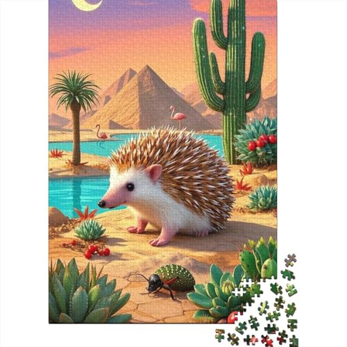 African Pygmy Igel Puzzles 1000 Teile Schwer Puzzle Spielzeug Pädagogisches Spiel Impossible Herausforderungsspielzeug Für Erwachsene Und Kinder Ab 14 Jahren 1000pcs (75x50cm) von tanpiaoliang