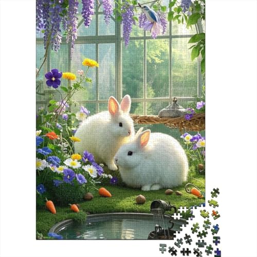 Angorakaninchen Puzzle 1000-teilige Schwer Puzzle Spielzeug Lernspiel Impossible Herausforderung Spielzeug Für Erwachsene Und Kinder in Bewährter 1000pcs (75x50cm) von tanpiaoliang