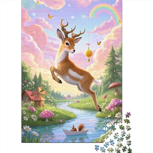 Antilope Puzzle 1000 Teile Schwer Puzzle Spielzeug Lernspiel Impossible Herausforderungsspielzeug Für Erwachsene Und Kinder Ab 12 Jahren 1000pcs (75x50cm) von tanpiaoliang