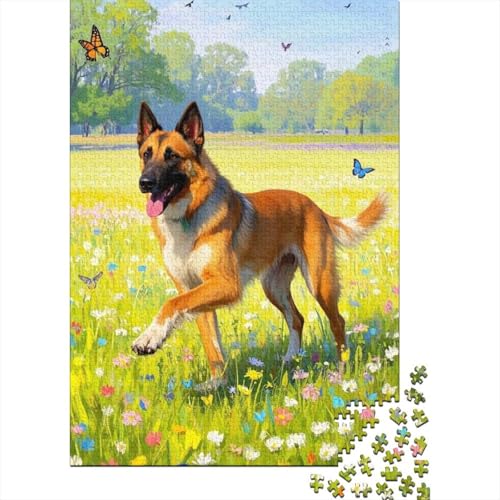 Belgischer Malinois Puzzle 1000-teilige Schwer Puzzle Spielzeug Lernspiel Impossible Herausforderungsspielzeug Für Erwachsene Kinder 1000pcs (75x50cm) von tanpiaoliang