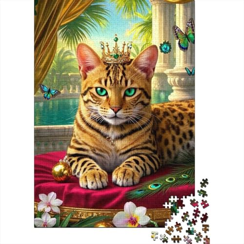 Bengalkatzekatze Puzzle 1000-teilige Schwer Puzzle Spielzeug Pädagogisches Spiel Impossible Herausforderung Spielzeug Für Erwachsene Kinder 1000pcs (75x50cm) von tanpiaoliang