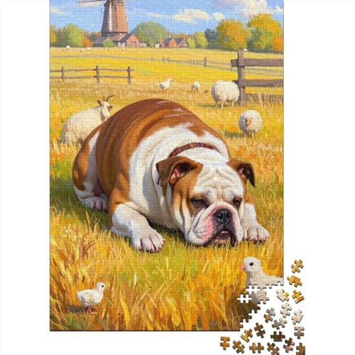 Bulldoggege Puzzle 1000 Teile Schwer Puzzle Spielzeug Pädagogisches Spiel Impossible Herausforderungsspielzeug Für Erwachsene Und Kinder in Bewährter 1000pcs (75x50cm) von tanpiaoliang