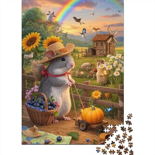 Chinchilla Puzzle 1000 Teile Schwer Puzzle Spielzeug Lernspiel Impossible Herausforderungsspielzeug Für Erwachsene Und Kinder in Bewährter 1000pcs (75x50cm) von tanpiaoliang