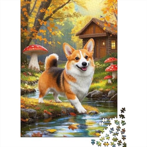 Corgi Puzzle 1000 Teile Schwer Puzzle Spielzeug Pädagogisches Spiel Impossible Herausforderungsspielzeug Für Erwachsene Und Kinder Ab 12 Jahren 1000pcs (75x50cm) von tanpiaoliang