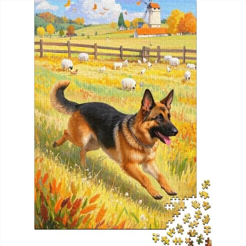 Deutscher Schäferhund Puzzle 1000 Teile Schwer Puzzle Spielzeug Lernspiel Impossible Herausforderungsspielzeug Für Erwachsene Kinder 1000pcs (75x50cm) von tanpiaoliang