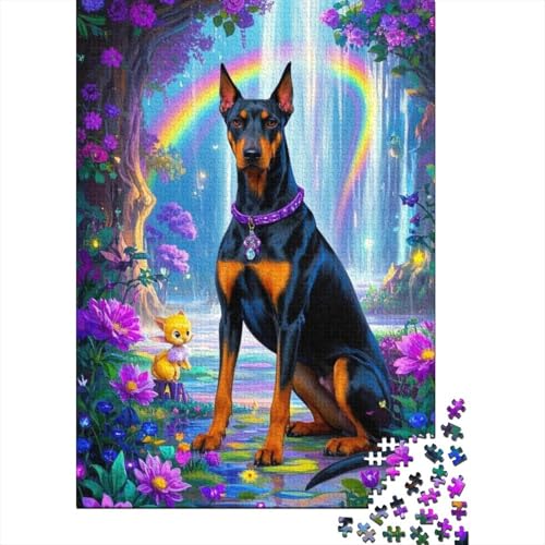 Dobermann Puzzle 1000 Teile Schwer Puzzle Spielzeug Lernspiel Impossible Herausforderungsspielzeug Für Erwachsene Und Kinder Ab 14 Jahren 1000pcs (75x50cm) von tanpiaoliang