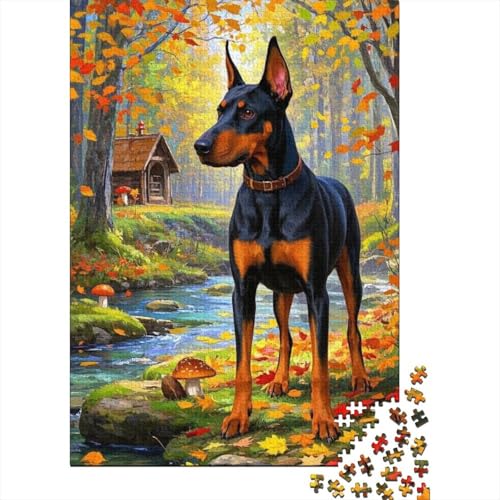 Dobermann Puzzle 1000 Teile Schwer Puzzle Spielzeug Pädagogisches Spiel Impossible Herausforderungsspielzeug Für Erwachsene Und Kinder Ab 14 Jahren 1000pcs (75x50cm) von tanpiaoliang