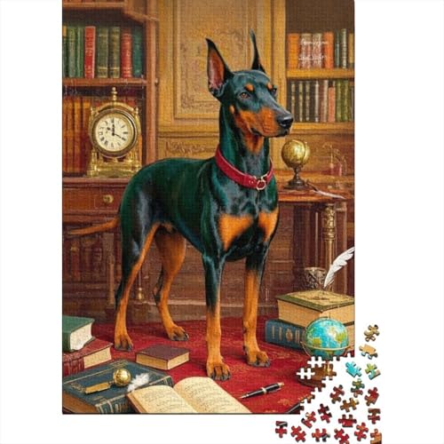 Dobermann Puzzle 1000 Teile Schwer Puzzle Spielzeug Pädagogisches Spiel Impossible Herausforderungsspielzeug Für Erwachsene Und Kinder Ab 14 Jahren 1000pcs (75x50cm) von tanpiaoliang