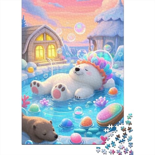 Eisbär Puzzles 1000 Teile Schwer Puzzle Spielzeug Lernspiel Impossible Herausforderungsspielzeug Für Erwachsene Und Kinder in Bewährter 1000pcs (75x50cm) von tanpiaoliang