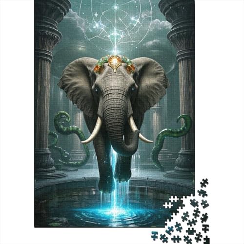 Elefant Puzzle 1000-teilige Schwer Puzzle Spielzeug Lernspiel Impossible Herausforderung Spielzeug Für Erwachsene Und Kinder Ab 12 Jahren 1000pcs (75x50cm) von tanpiaoliang