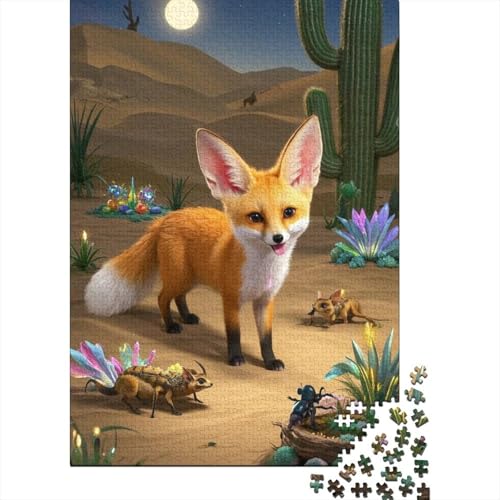 Fennec Fuchs Puzzle 1000 Teile Schwer Puzzle Spielzeug Pädagogisches Spiel Impossible Herausforderungsspielzeug Für Erwachsene Und Kinder Ab 14 Jahren 1000pcs (75x50cm) von tanpiaoliang