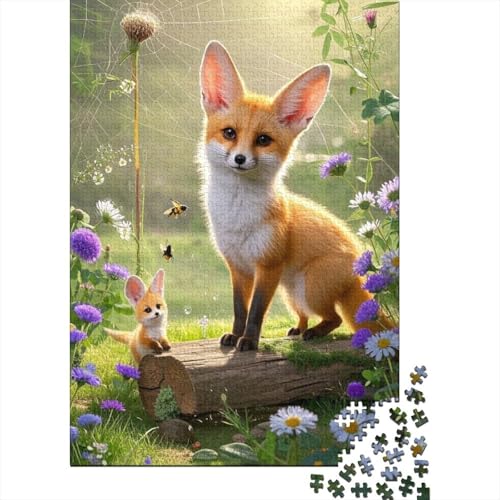 Fennec Fuchs Puzzles 1000 Teile Schwer Puzzle Spielzeug Lernspiel Impossible Herausforderungsspielzeug Für Erwachsene Und Kinder Ab 14 Jahren 1000pcs (75x50cm) von tanpiaoliang