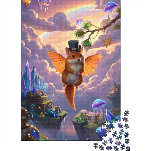 Flying Eichhörnchen Puzzle 1000 Teile Schwer Puzzle Spielzeug Pädagogisches Spiel Impossible Herausforderungsspielzeug Für Erwachsene Kinder 1000pcs (75x50cm) von tanpiaoliang