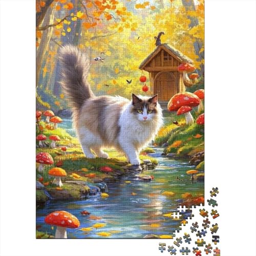 Heilige Birma (Katze) Puzzle 1000 Teile Schwer Puzzle Spielzeug Pädagogisches Spiel Impossible Herausforderungsspielzeug Für Erwachsene Und Kinder in Bewährter 1000pcs (75x50cm) von tanpiaoliang