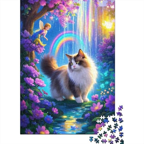 Heilige Birma (Katze) Puzzles 1000 Teile Schwer Puzzle Spielzeug Pädagogisches Spiel Impossible Herausforderung Spielzeug Für Erwachsene Kinder 1000pcs (75x50cm) von tanpiaoliang