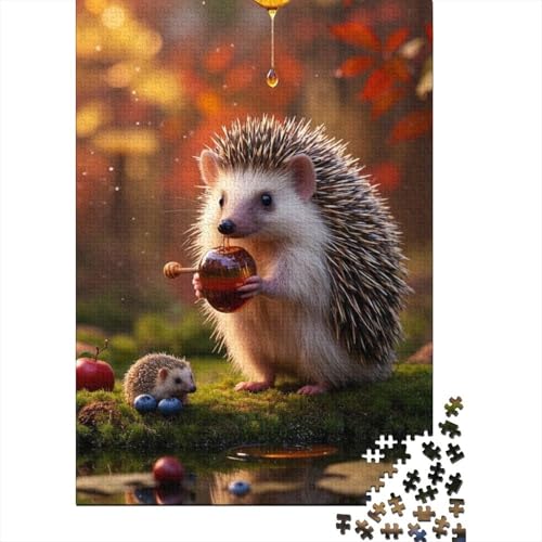 Igel Puzzle 1000 Teile Schwer Puzzle Spielzeug Pädagogisches Spiel Impossible Herausforderung Spielzeug Für Erwachsene Und Kinder Ab 14 Jahren 1000pcs (75x50cm) von tanpiaoliang