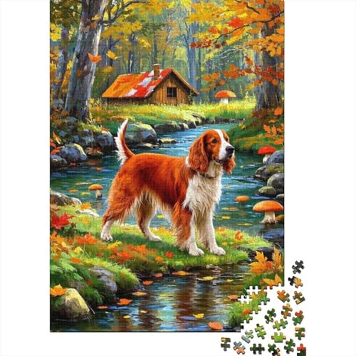 Irischer Setter Puzzles 1000-teilige Schwer Puzzle Spielzeug Lernspiel Impossible Herausforderungsspielzeug Für Erwachsene Und Kinder in Bewährter 1000pcs (75x50cm) von tanpiaoliang