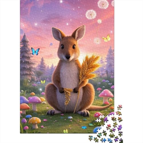 Känguru Puzzles 1000 Teile Schwer Puzzle Spielzeug Lernspiel Impossible Herausforderungsspielzeug Für Erwachsene Und Kinder Ab 12 Jahren 1000pcs (75x50cm) von tanpiaoliang