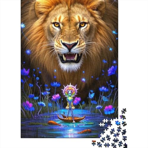 Löwe Puzzle 1000-teilige Schwer Puzzle Spielzeug Lernspiel Impossible Herausforderungsspielzeug Für Erwachsene Und Kinder in Bewährter 1000pcs (75x50cm) von tanpiaoliang