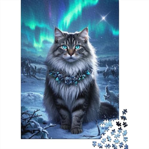 Norwegische Waldkatze Puzzles 1000 Teile Schwer Puzzle Spielzeug Pädagogisches Spiel Impossible Herausforderung Spielzeug Für Erwachsene Und Kinder Ab 14 Jahren 1000pcs (75x50cm) von tanpiaoliang