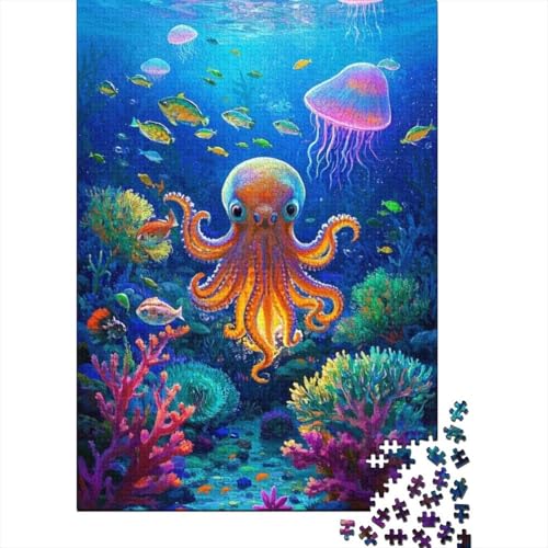 Oktopus Puzzles 1000 Teile Schwer Puzzle Spielzeug Pädagogisches Spiel Impossible Herausforderung Spielzeug Für Erwachsene Und Kinder Ab 14 Jahren 1000pcs (75x50cm) von tanpiaoliang