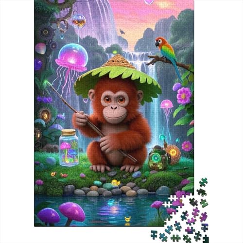 Orang-Utan Puzzle 1000-teilige Schwer Puzzle Spielzeug Lernspiel Impossible Herausforderung Spielzeug Für Erwachsene Und Kinder Ab 12 Jahren 1000pcs (75x50cm) von tanpiaoliang