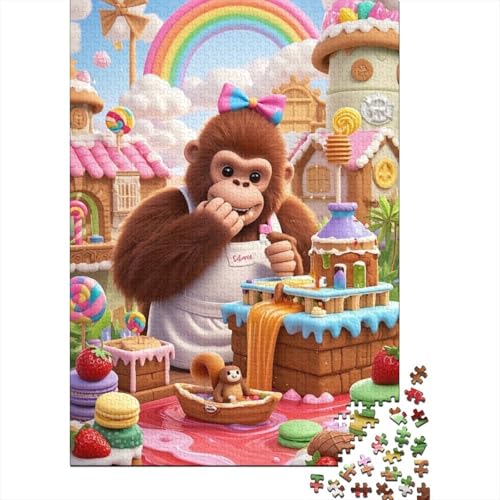 Orang-Utan Puzzles 1000 Teile Schwer Puzzle Spielzeug Pädagogisches Spiel Impossible Herausforderungsspielzeug Für Erwachsene Kinder 1000pcs (75x50cm) von tanpiaoliang