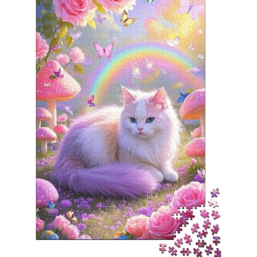 Perserkatze Puzzles 1000 Teile Schwer Puzzle Spielzeug Pädagogisches Spiel Impossible Herausforderung Spielzeug Für Erwachsene Kinder 1000pcs (75x50cm) von tanpiaoliang