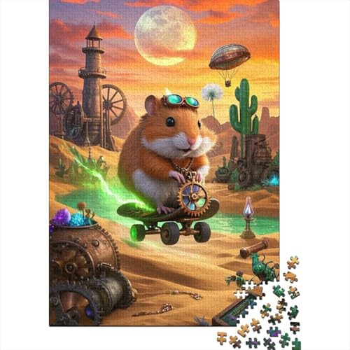 Roborowski-ZwergHamster Puzzle 1000-teilige Schwer Puzzle Spielzeug Lernspiel Impossible Herausforderung Spielzeug Für Erwachsene Und Kinder Ab 12 Jahren 1000pcs (75x50cm) von tanpiaoliang