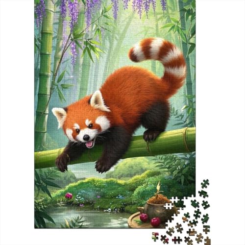 Roter Panda Puzzle 1000-teilige Schwer Puzzle Spielzeug Pädagogisches Spiel Impossible Herausforderung Spielzeug Für Erwachsene Und Kinder in Bewährter 1000pcs (75x50cm) von tanpiaoliang