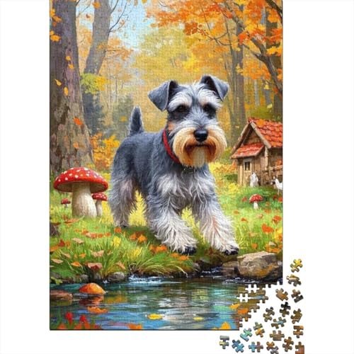 Schnauzer Puzzle 1000 Teile Schwer Puzzle Spielzeug Lernspiel Impossible Herausforderung Spielzeug Für Erwachsene Und Kinder Ab 14 Jahren 1000pcs (75x50cm) von tanpiaoliang