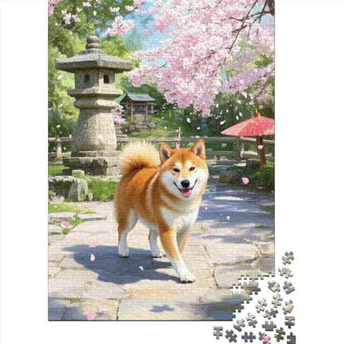 Shiba Inu Puzzle 1000-teilige Schwer Puzzle Spielzeug Lernspiel Impossible Herausforderungsspielzeug Für Erwachsene Kinder 1000pcs (75x50cm) von tanpiaoliang