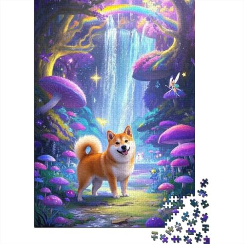 Shiba Inu Puzzle 1000-teilige Schwer Puzzle Spielzeug Pädagogisches Spiel Impossible Herausforderungsspielzeug Für Erwachsene Und Kinder Ab 12 Jahren 1000pcs (75x50cm) von tanpiaoliang