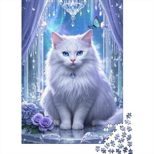 Sibirische Katze Puzzle 1000 Teile Schwer Puzzle Spielzeug Lernspiel Impossible Herausforderungsspielzeug Für Erwachsene Und Kinder Ab 12 Jahren 1000pcs (75x50cm) von tanpiaoliang