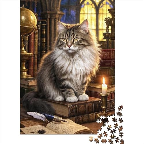 Sibirische Katze Puzzles 1000 Teile Schwer Puzzle Spielzeug Lernspiel Impossible Herausforderung Spielzeug Für Erwachsene Und Kinder in Bewährter 1000pcs (75x50cm) von tanpiaoliang