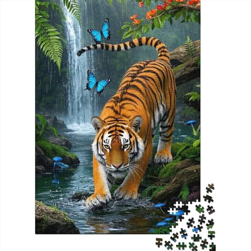 Tiger Puzzles 1000-teilige Schwer Puzzle Spielzeug Lernspiel Impossible Herausforderungsspielzeug Für Erwachsene Und Kinder in Bewährter 1000pcs (75x50cm) von tanpiaoliang