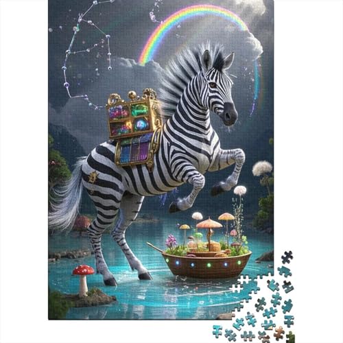 Zebra Puzzle 1000 Teile Schwer Puzzle Spielzeug Lernspiel Impossible Herausforderung Spielzeug Für Erwachsene Kinder 1000pcs (75x50cm) von tanpiaoliang