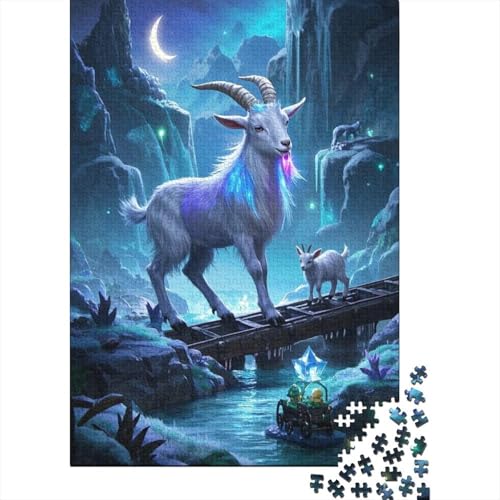 Zwergziege Puzzle 1000-teilige Schwer Puzzle Spielzeug Pädagogisches Spiel Impossible Herausforderungsspielzeug Für Erwachsene Kinder 1000pcs (75x50cm) von tanpiaoliang