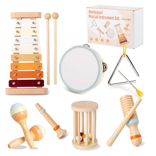 Tbluee Musikinstrumente für Kinder , Xylophon Percussion-Instrumente Set Montessori Spielzeug Baby für Kinder ab 1 2 3 4 5 6 Jahre Babygeschenke zum Geburtstag von tbluee