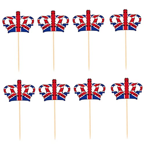 80pcs Crown -Form Krönungskuchen Cupcake Toppers Mini -Krönungskuchen -Topper Gewerkschaftskuchen Dekorationen für König Charles The 3rd Street Party, 13x5 cm Cupcake Topper von tddouck