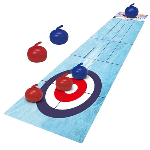 Brettspiele Tabletop Curling -Spiel mit 6PCS Mini Curling Balls Interactive Puck -Spiel tragbare lustige Family Party -Spiele für Kinder 3+ und Erwachsene von tddouck