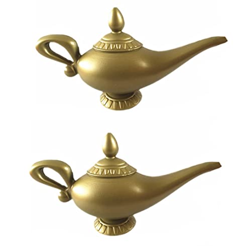 tddouck Prop Magic Lamp Toy 2pcs Halloween Cosplay Accessoire Drama Comedy Bühne Spielen Requisiten Genie -Lamp -Modell Spielzeug von tddouck