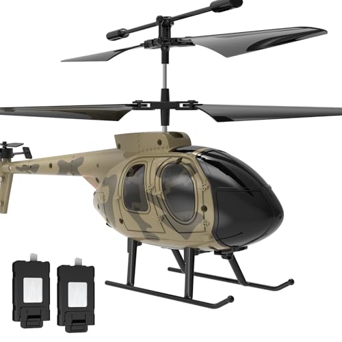 tech rc Ferngesteuert Hubschrauber mit 2 Akku, 2.4Ghz RC Helikopter mit Schwebefunktion, Landung/Login mit einem klick, 2 Geschwindigkeitseinstellungen, Flugzeug Spielzeug für Kinder ab 14 von tech rc