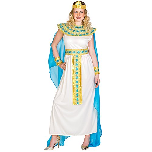 dressforfun Frauenkostüm Kleopatra Ägypterin | bezaubernden Kleid mit Bindegürtel | königlicher Haarschmuck | Handgelenkschmuck (L | Nr. 300196) von tectake