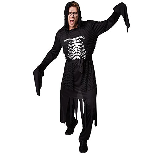 tectake dressforfun Herren Dämon Zombie Kostüm Herrenkostüm inkl. Oberteil mit Kettennetzoptik, Hose & Bindegürtel (L | Nr. 300180) von tectake