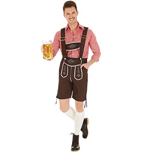 tectake dressforfun Herrenkostüm Trachten Set | Schicke Trachtenhose | Traditionelle Stickereien | Legeres, stylisches Trachtenhemd (L | Nr. 301097) von tectake