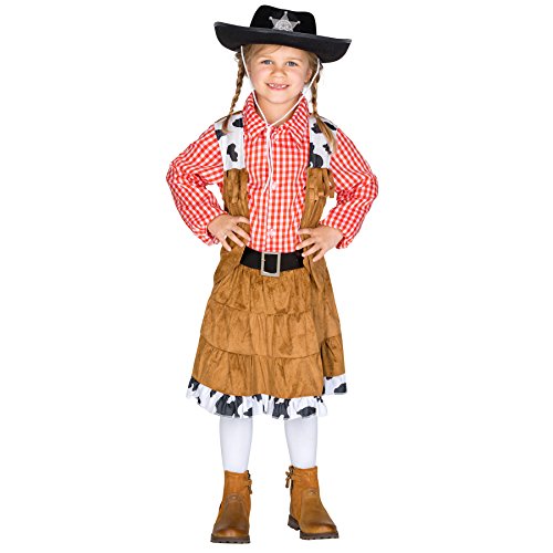 dressforfun Mädchenkostüm Cowgirl | Traditionelles Kostüm inkl. wundervollem Gürtel (5-7 Jahre | Nr. 300545) von tectake