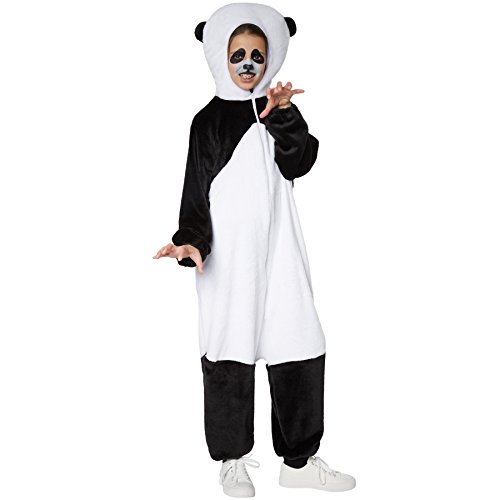 dressforfun Kinderkostüm Panda | Süßes Pandakostüm für Kinder | Vorne mit Reißverschluss | Coole Kapuze, die den Pandakopf darstellt (140 | Nr. 301561) von tectake