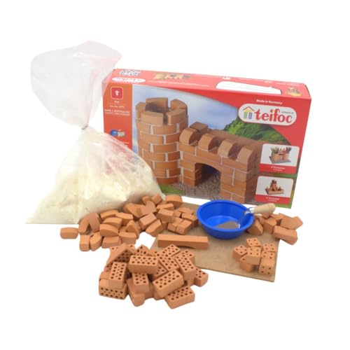 Teifoc TEI 4070 Steinbaukasten - Burg/Stiftehalter, Kreativspielzeug für Kinder ab 6 Jahren, Lernspielzeug für kreatives Spielen, Montessori Spielzeug von teifoc Germany