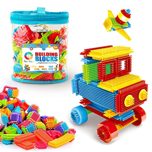 teytoy Stickle Brick Bausteine Fliesen, 3D-Igelblöcke, Spielset, pädagogisches sensorisches Spielzeug für die Gehirnentwicklung von Kindern, Vorschule, Kleinkinder, kreatives Konstruktionsspielzeug, von teytoy